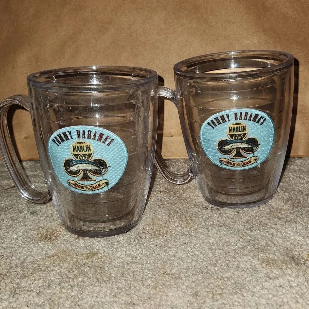 Tommy Bahama Marlin Club Plastic Cup Set of 2
